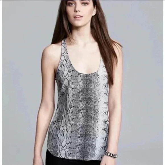 Joie 100% Silk Snake Print Racerback Tank Small​​ - Picture 2 of 14